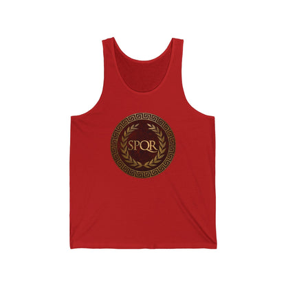 XS / Red SPQR Symbol of Ancient Rome Tank Top