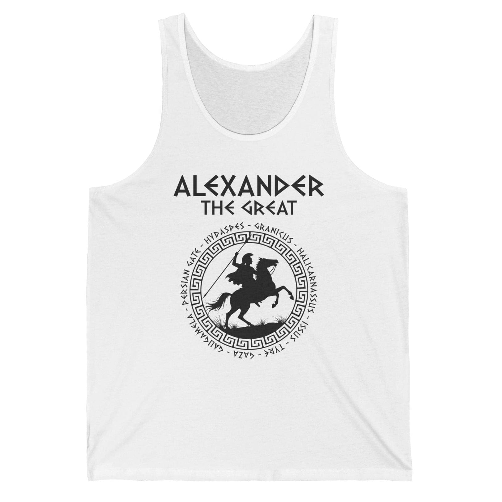 XS / White Alexander the Great Battles Tank Top