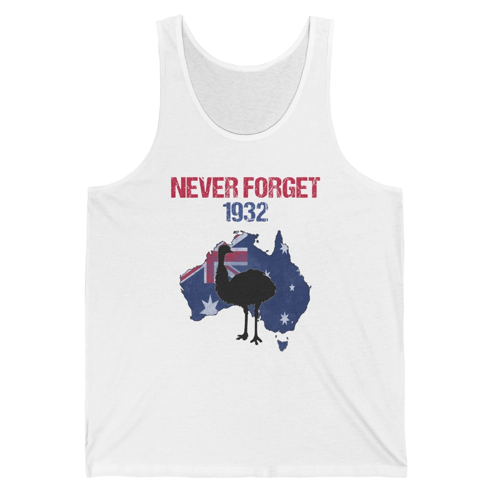 XS / White Emu War Never Forget Tank Top