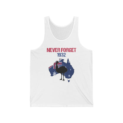 XS / White Emu War Never Forget Tank Top