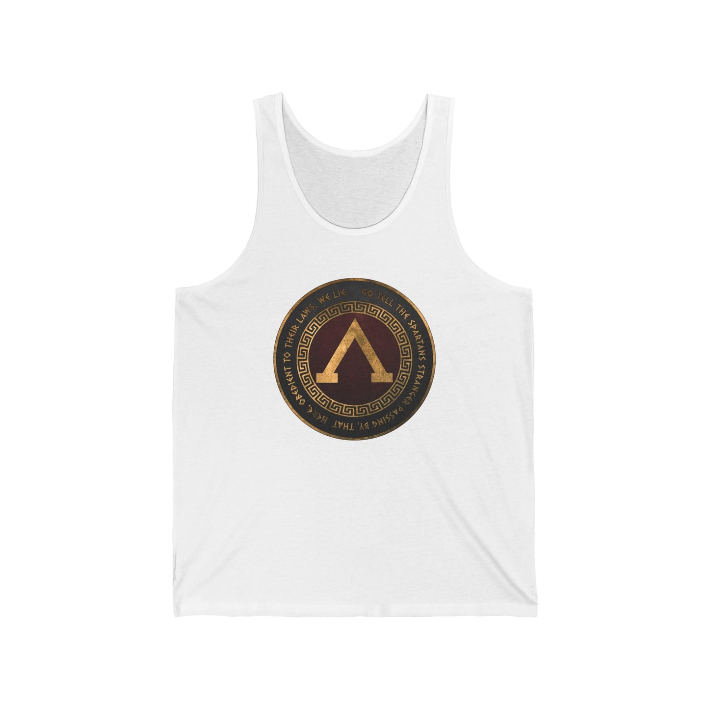 XS / White Spartan Thermopylae Unisex Jersey Tank
