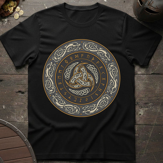 Horns of Odin Triskelion with Runes T-Shirt